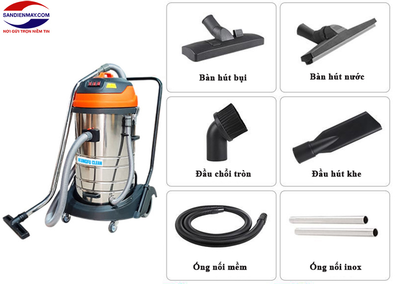 Mua máy hút bụi công nghiệp Kungfu Clean tại Sandienmay.com